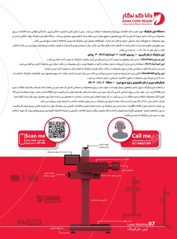 چاپگر لیزری صنعتی CO₂ و فایبر